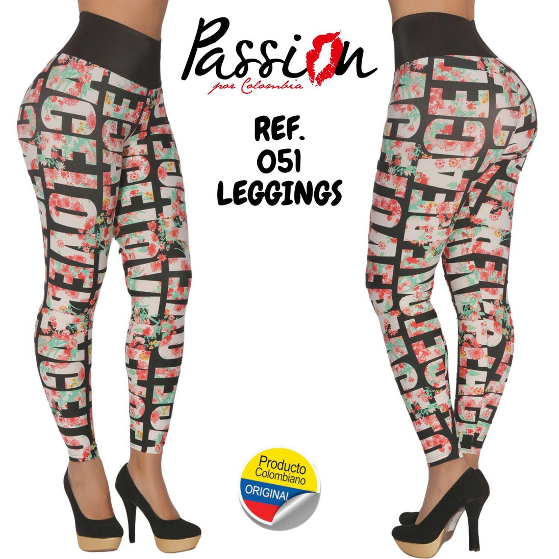 Ref. 008 -051 LEGGINS DAMA  LEVANTA COLA - Fajas Colombianas