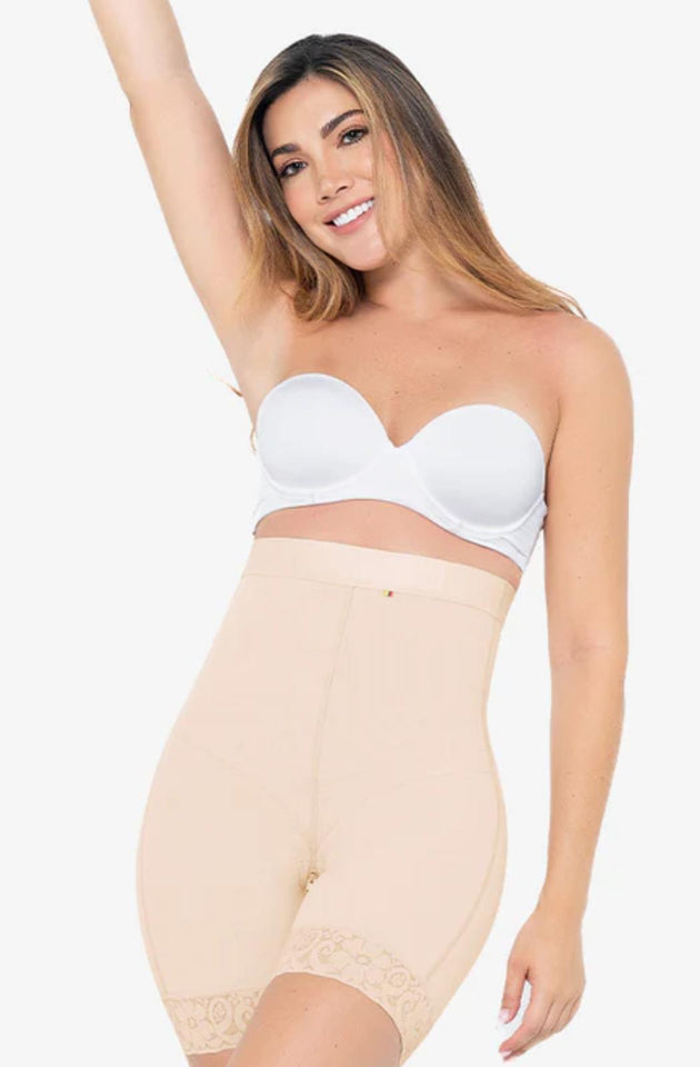 Ref. 019 -9549 Short Levanta Cola Talle Alto Con Control De Abdomen - Fajas Colombianas - fajas colombianas en España