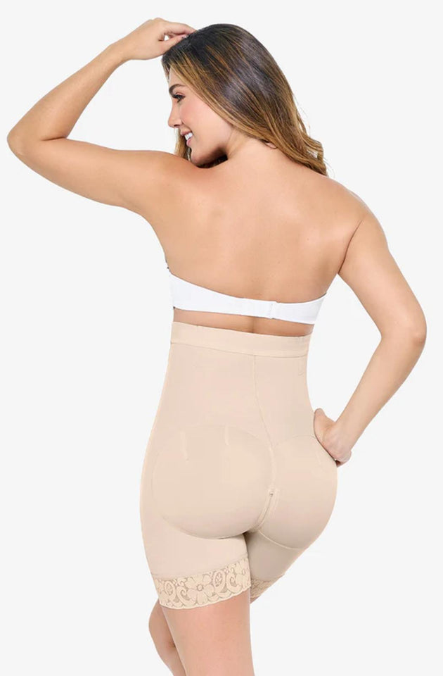 Ref. 019 -9549 Short Levanta Cola Talle Alto Con Control De Abdomen - Fajas Colombianas - fajas colombianas en España