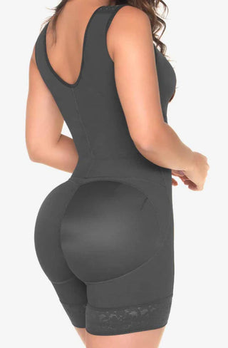 Ref. 019 -FQ102 Faja Corta con Brasier Levanta Cola Postquirúrgica - Fajas Colombianas
